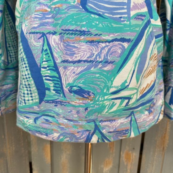 Lilly Pulitzer UPF 50+ Skipper Popover Aboat Time Sz XS - Picture 6 of 16